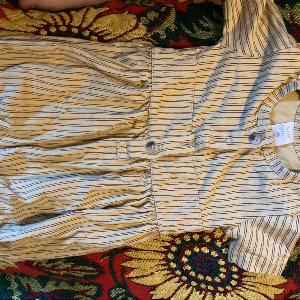 kate quinn pinstripe belted bubble | 0-3m EUC